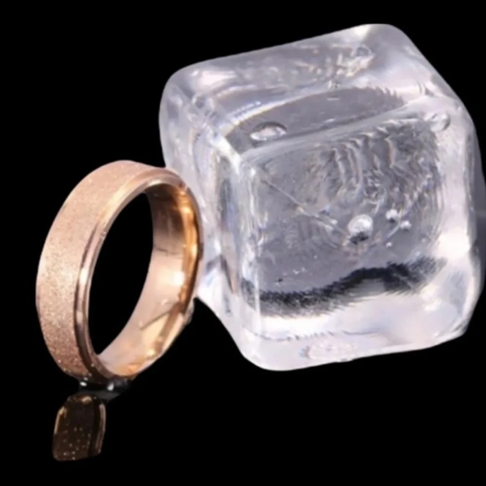 Frosted Rose Gold Tone Fashion Ring 8